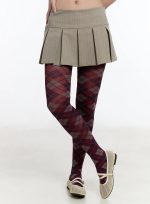Chic Striped Pleated Mini Skirt CM511
