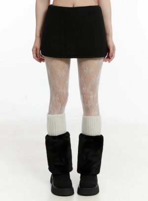 Fleece Low Rise Mini Skirt IJ516