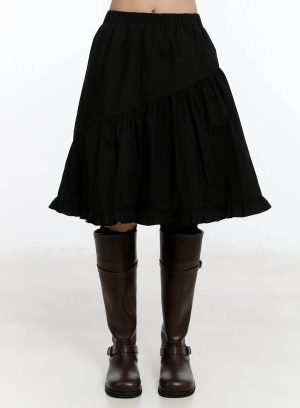 Ruffle Midi Skirt IM509