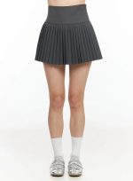 High-Waisted Pleated Tennis Skirt IM524