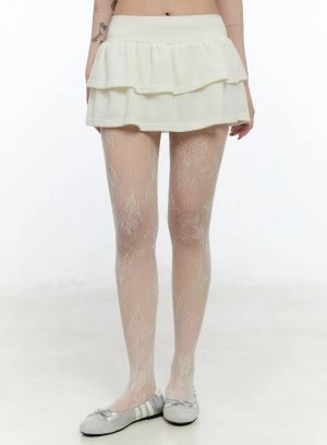 Double Layer Pleated Mini Skirt CN517
