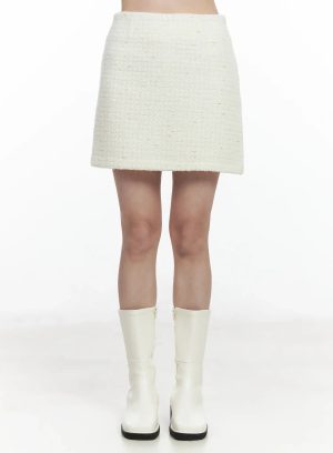 Elegant Tweed Mini Skirt IF520