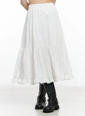 Flowy Layered Maxi Skirt IF520