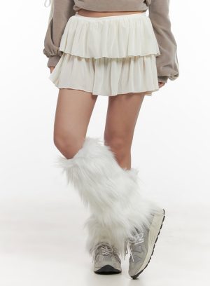 Soft Touch Ruffle Mini Skirt CD411