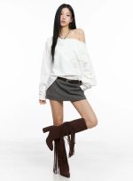 Belted Low-Rise Mini Skirt CC1109